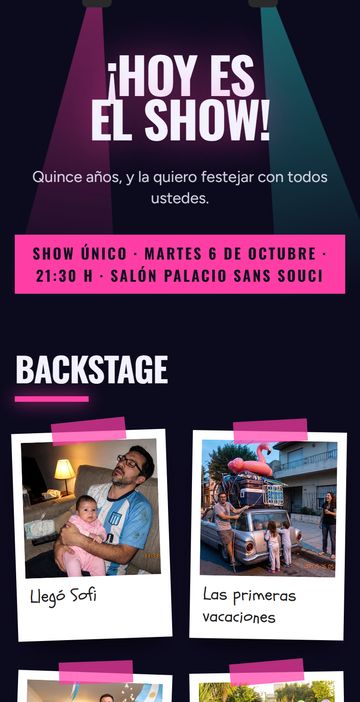 El Día: la invitación digital de 15 años, estilo 15 Años