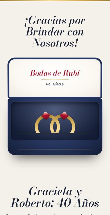Después: la invitación digital de aniversario de casados, estilo Aniversario