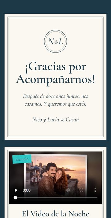 Después: la invitación digital de casamiento, estilo Casamiento