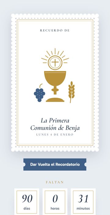 El save the date del estilo Comunión