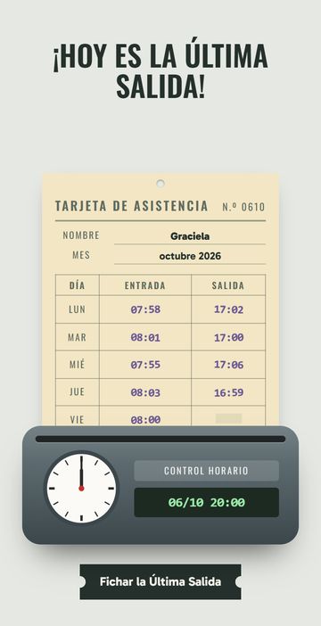 El Día: la invitación digital de jubilación, estilo Jubilación