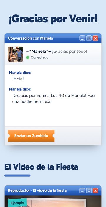 Después: la invitación digital de cumpleaños estilo años 2000, estilo Los 2000