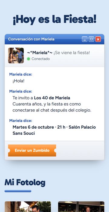 El Día: la invitación digital de cumpleaños estilo años 2000, estilo Los 2000