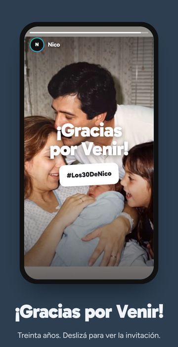 Después: la invitación digital de cumpleaños estilo años 2010, estilo Los 2010