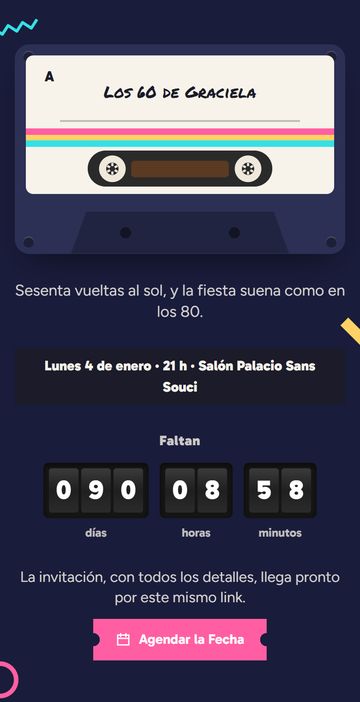 El save the date del estilo Los 80