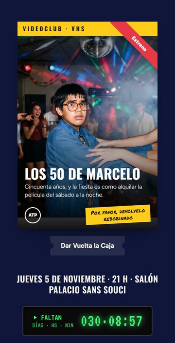 La invitación digital de cumpleaños estilo años 90, estilo Los 90
