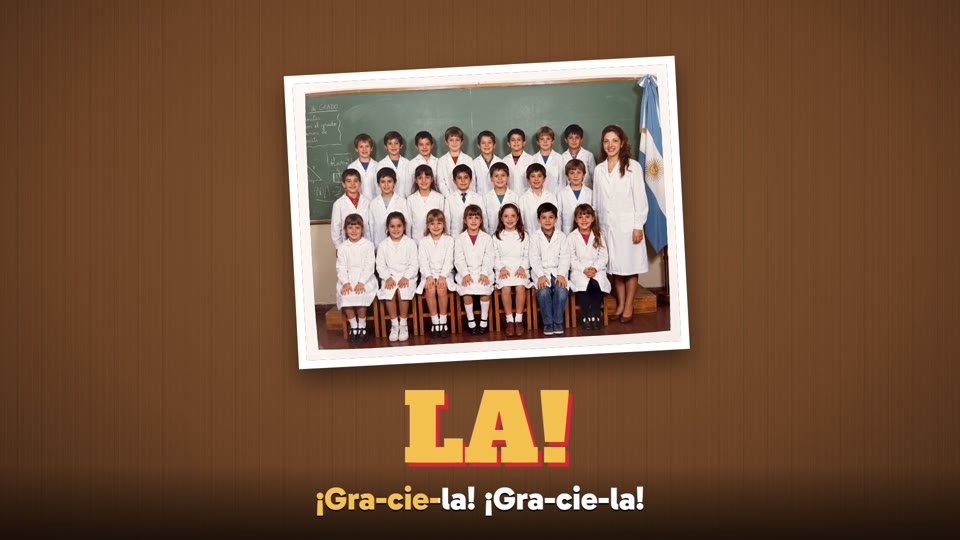¡Gra-cie-la!, en el video
