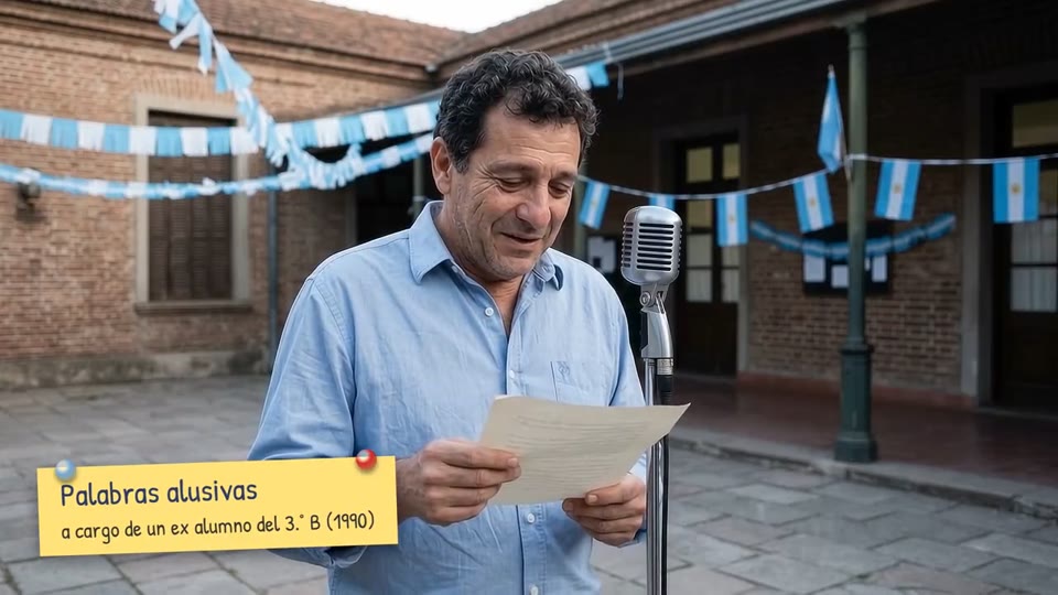 Palabras Alusivas, en el video