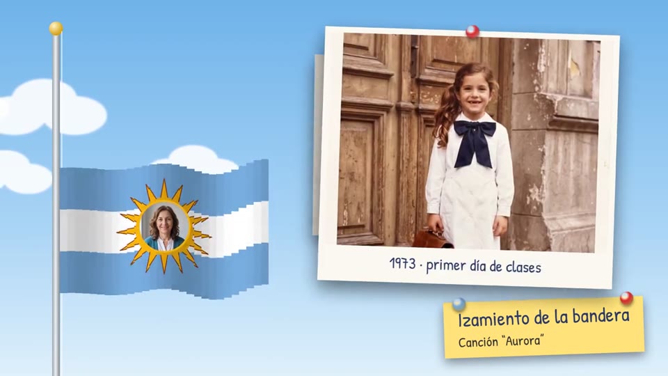 El Izamiento, en el video