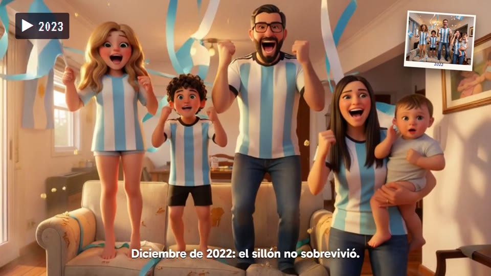 Campeones del Mundo, en el video