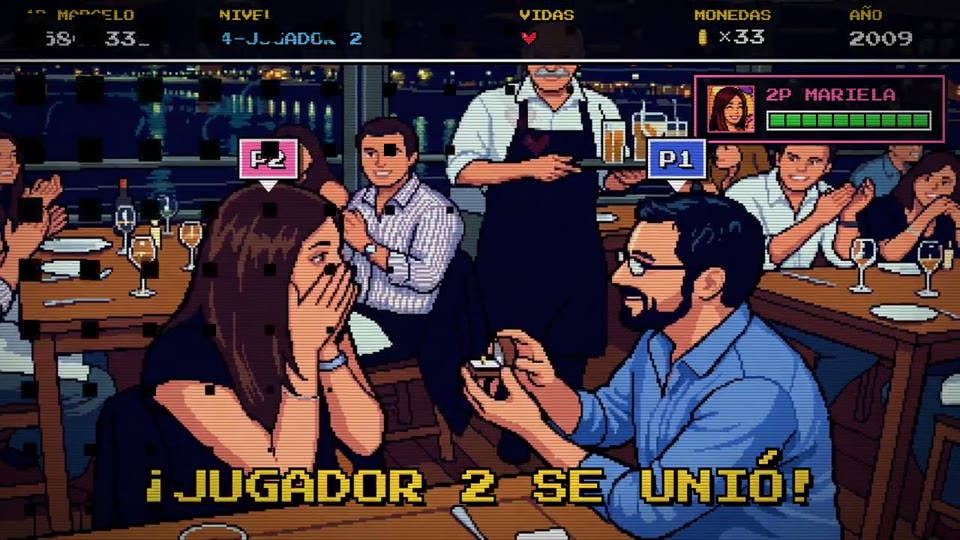 ¡Jugador 2 se Unió!, en el video