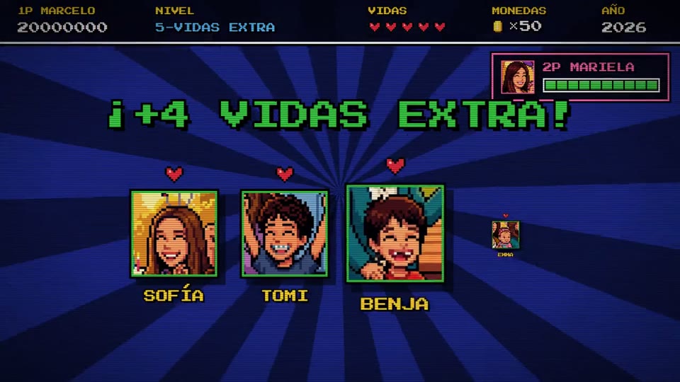 Vidas Extra, en el video