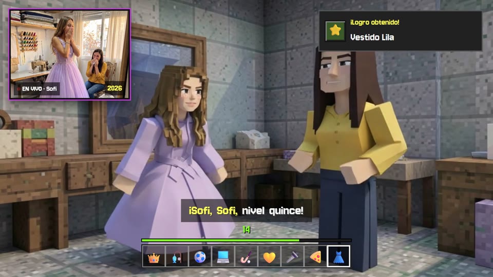 Vestido Lila, en el video